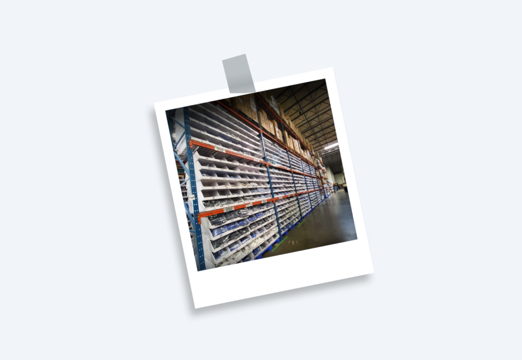 Picture of warehouse shelf