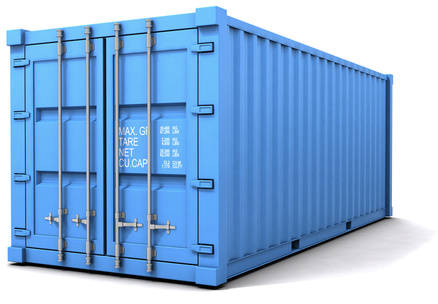 Blue truck container
